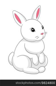 Cute Easter Bunny illustration. Cartoon little rabbit character for traditional celebration.. Cute Easter Bunny illustration. Cartoon rabbit character for traditional celebration.