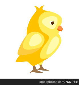 Cute Easter chicken illustration. Cartoon baby bird for traditional celebration.. Cute Easter chicken illustration.