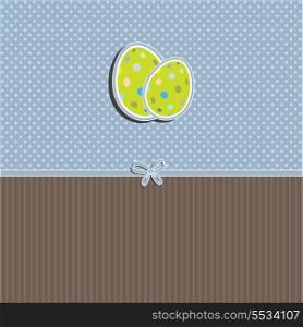 Cute Easter themed background with polka dot pattern
