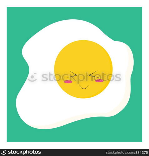 Cute egg, illustration, vector on white background.