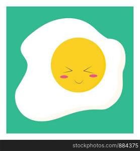 Cute egg, illustration, vector on white background.