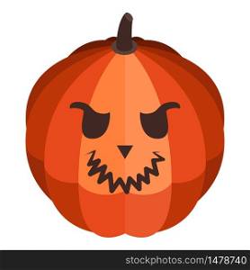 Cute eyes pumpkin icon. Isometric of cute eyes pumpkin vector icon for web design isolated on white background. Cute eyes pumpkin icon, isometric style