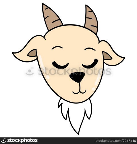 cute face blonde antelope head