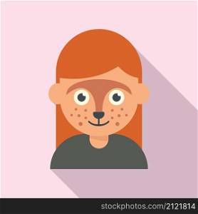 Cute facial fox icon flat vector. Child paint. Animal mask. Cute facial fox icon flat vector. Child paint
