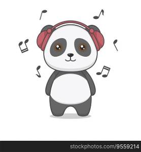 Cute Fat Panda Cartoon Character