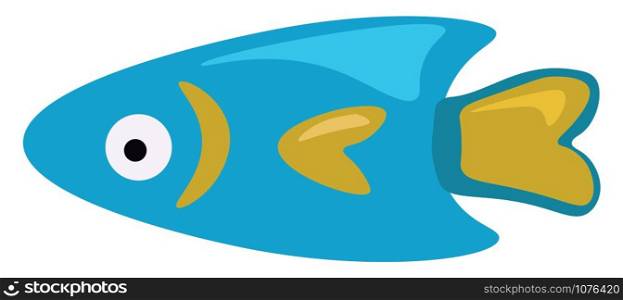 Cute fish, illustration, vector on white background.