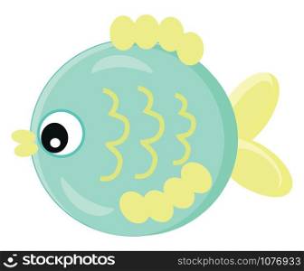 Cute fish, illustration, vector on white background.