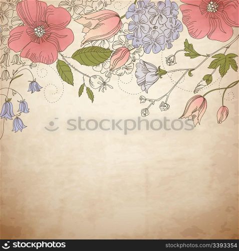 Cute floral greeting card