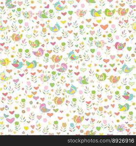 Cute floral pattern vector image