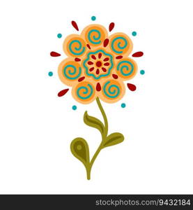 Cute flower decorative icon. Hand drawn floral symbol. Folk style. Simple vector illustration graphic design. Cute flower decorative icon. Hand drawn floral symbol. Folk style.