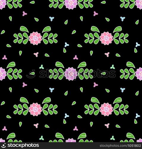 Cute flower floral seamless pattern background. Vector illustration. Cute flower floral vector seamless pattern background