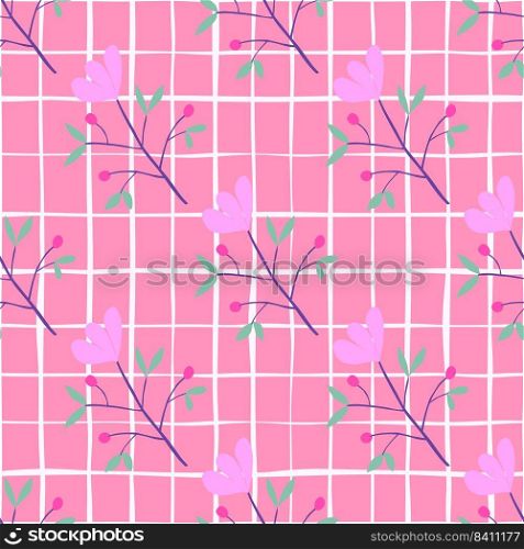 Cute flower seamless pattern. Abstract floral endless wallpaper. Creative botanical background. Great for fabric design, textile print, wrapping, cover. Vector illustration. Cute flower seamless pattern. Abstract floral endless wallpaper. Creative botanical background.
