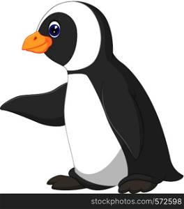 Cute funny emperor penguin