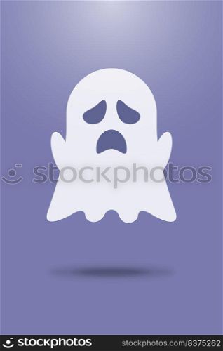 Cute ghost. Flat design vector. Vector illustration