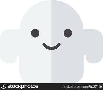 cute ghost illustration in minimal style isolated on background