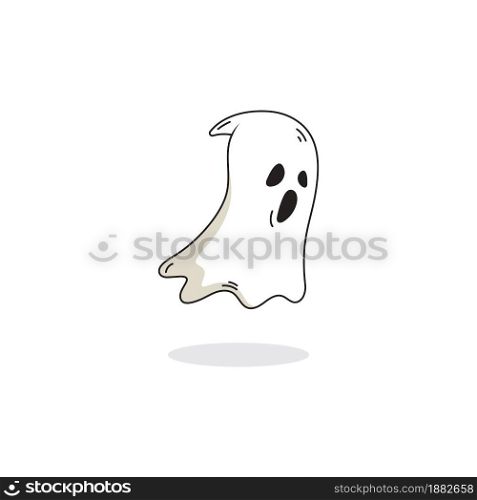 cute ghost Vector icon design illustration Template
