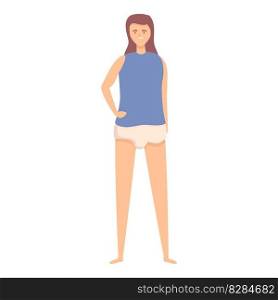 Cute girl diaper icon cartoon vector. Adult baby. Health medicine. Cute girl diaper icon cartoon vector. Adult baby