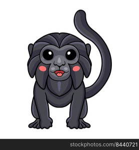 Cute goeldi s monkey cartoon posing