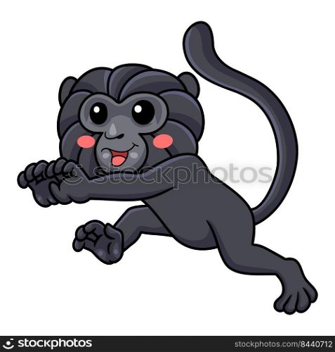 Cute goeldi s monkey cartoon running
