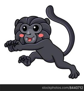 Cute goeldi s monkey cartoon running