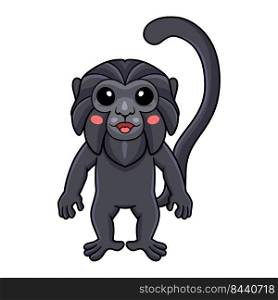 Cute goeldi s monkey cartoon standing