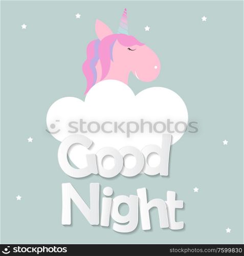 Cute Good Night kids Background Vector Illustration EPS10 . y2019-03-18-04