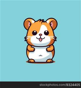cute hamster mascot icon vector illustration