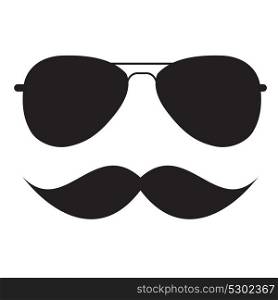 Cute Handdrawn Glasses and a Mustache Vector Illustration EPS10. Cute Handdrawn Glasses and a Mustache Vector Illustration