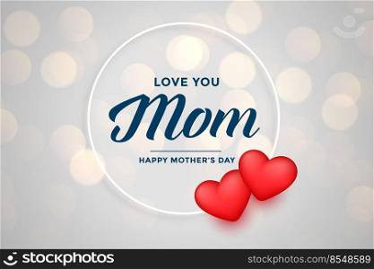cute happy mother’s day background with hearts