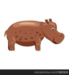 Cute hippopotamus, behemoth, hippo animal trend cartoon style. Cute hippopotamus, behemoth, hippo, animal, trend, cartoon style, vector, illustration, isolated on white background