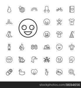 Cute icons Royalty Free Vector Image