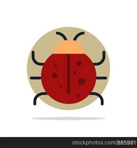 Cute, Insect, Ladybug, Nature, Spring Abstract Circle Background Flat color Icon