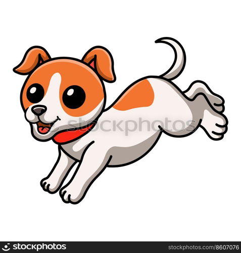 Cute jack russel dog cartoon