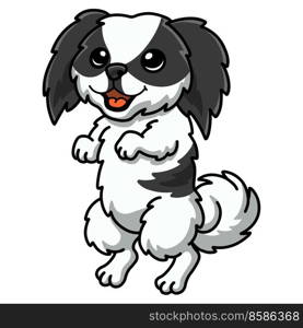 Cute japanese chin dog cartoon