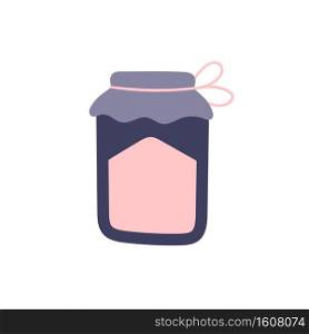 Cute jar with magic powder on a white background. Attributes for magic and witchcraft. Hand drawn vector isolated single illustration.