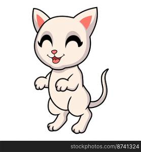 Cute khao manee cat cartoon