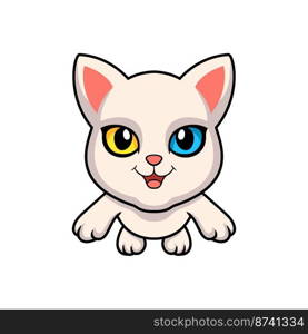 Cute khao manee cat cartoon flying