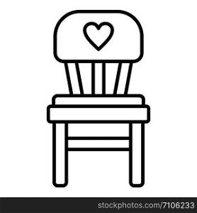Cute kid chair icon. Outline cute kid chair vector icon for web design isolated on white background. Cute kid chair icon, outline style
