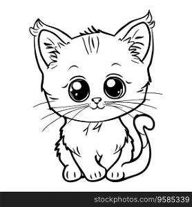 Cute Kitten Coloring Pages for Kids and Toddlers