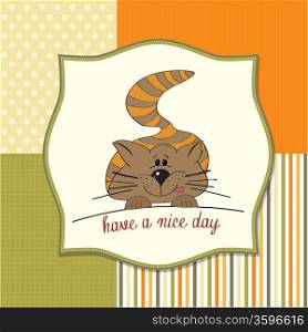 cute kitty wishes you a nice day