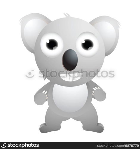 Cute koala cartoon posing