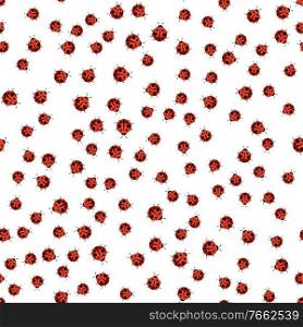 Cute Ladybug Seamless Pattern Background Vector Illustration EPS10. Cute Ladybug Seamless Pattern Background Vector Illustration
