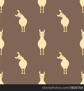 Cute lama seamless pattern. Design sketch element for textile, prints for clothes. Vector colorful illustration.