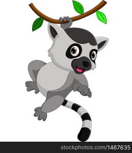 Cute lemur cartoon