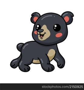 Cute little bear cartoon posing