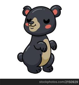 Cute little bear cartoon standing