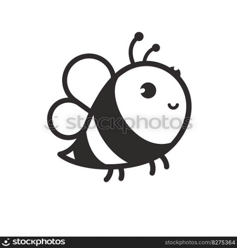 cute little bee smiling For decorating desserts with honey