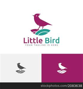 Cute Little Bird Nest Sound Nature Peace Simple Logo