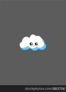 Cute little cloud, illustration, vector on white background.