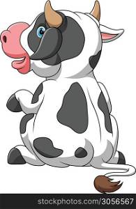 Cute little cow cartoon